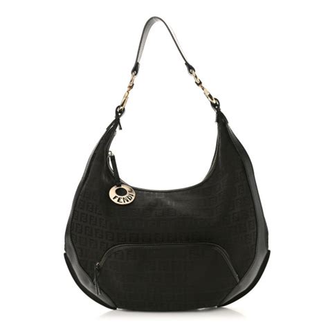 fendi zucchino hobo|FENDI Zucchino Cuoio Chef Hobo Black 892842 .